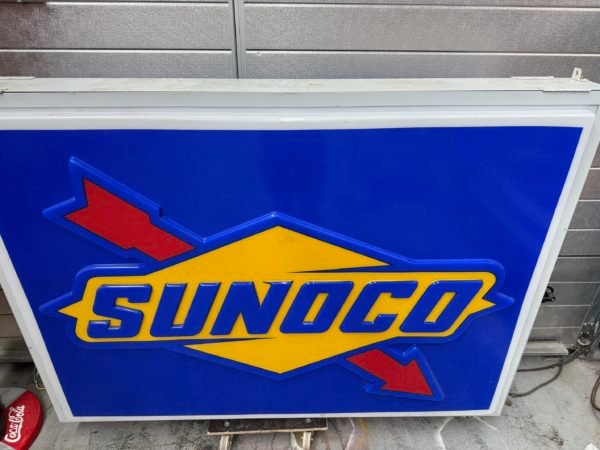 Authentic American Sunoco double-sided illuminated sign. - Image 7