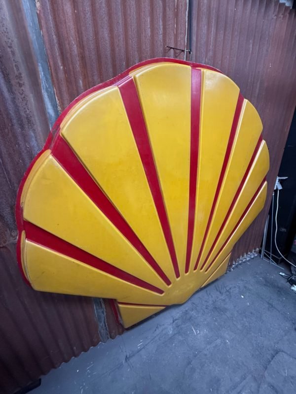 Authentic 1970s American Shell Illuminated Sign Face