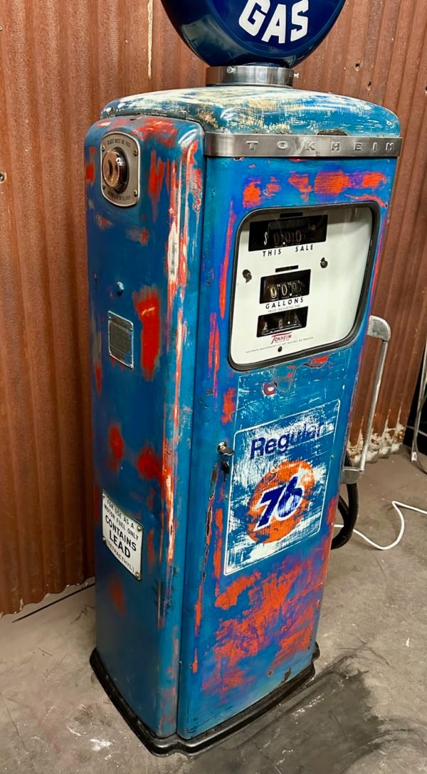 Gas pump 76 American gasoline 1953 original patina - Image 4