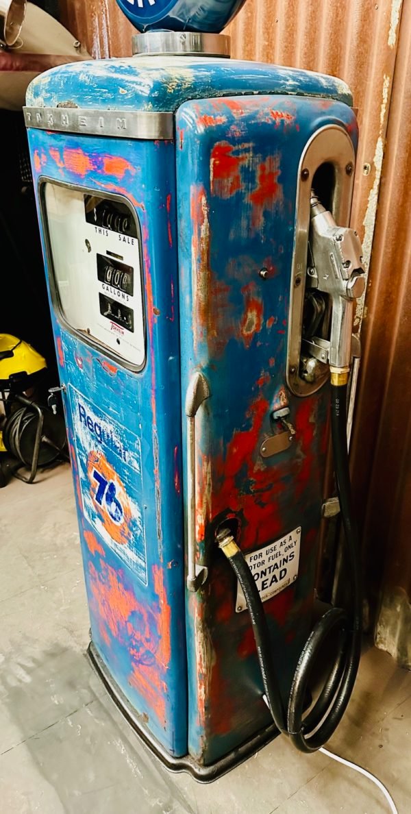 Gas pump 76 American gasoline 1953 original patina - Image 7