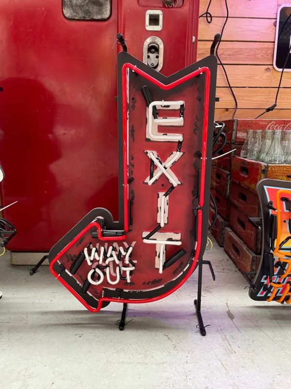 EXIT way out neon sign 70x46cm.