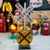 American Railroad crossing USA