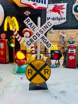 American Railroad crossing USA