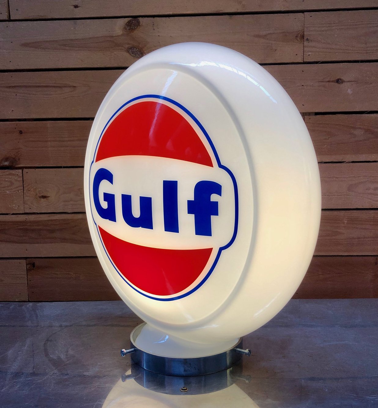 Gulf Gas Pump Globe 40cm in museum quality - Image 3