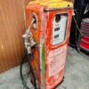 American Indian Gasoline gas pump with original patina - Image 2