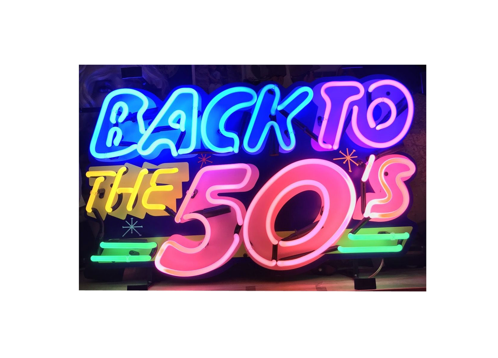 Neon sign Back To The Fifties 70 x 42 cm